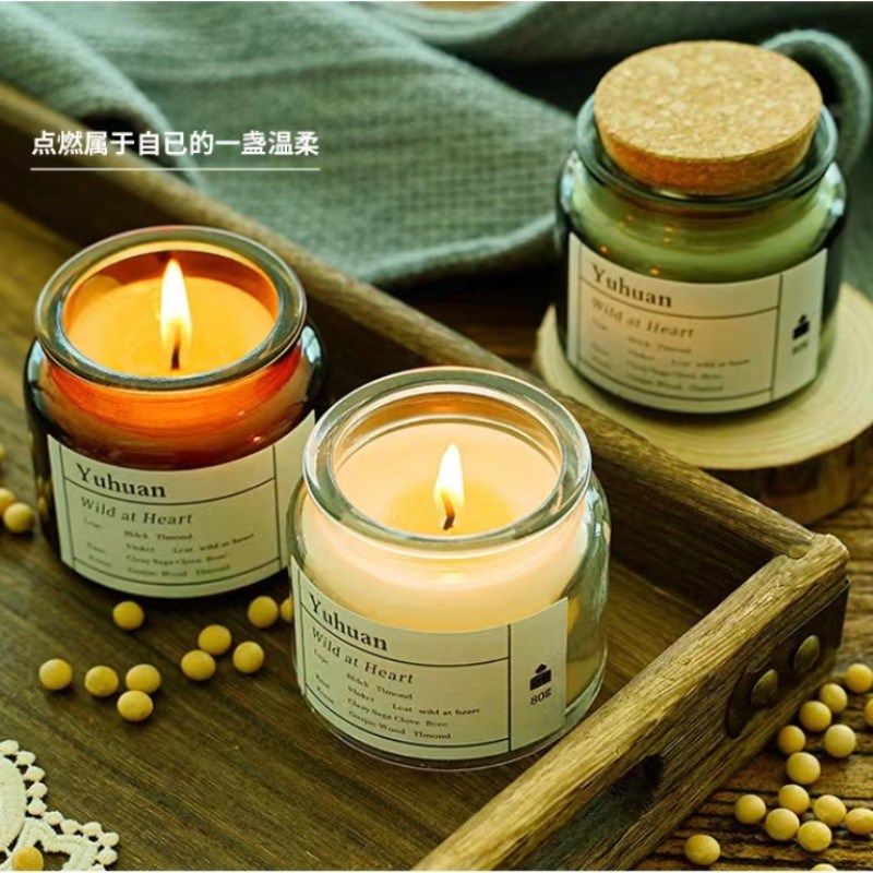 薰蜡烛安神助眠家用室内持久小众高级茶香女生礼物卧室香氛檀香熏
