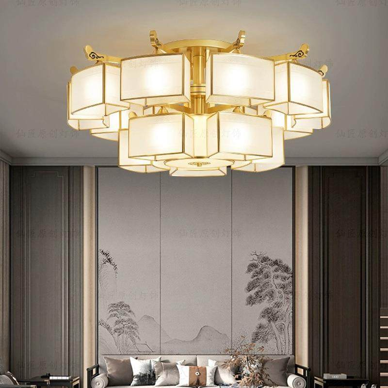 全铜新中式客厅吸顶灯现代简约大气餐厅灯轻奢卧室房间大厅主吊灯,电子元器件市场,其它元器件,淘宝优惠券,粉丝福利购,淘宝优惠卷