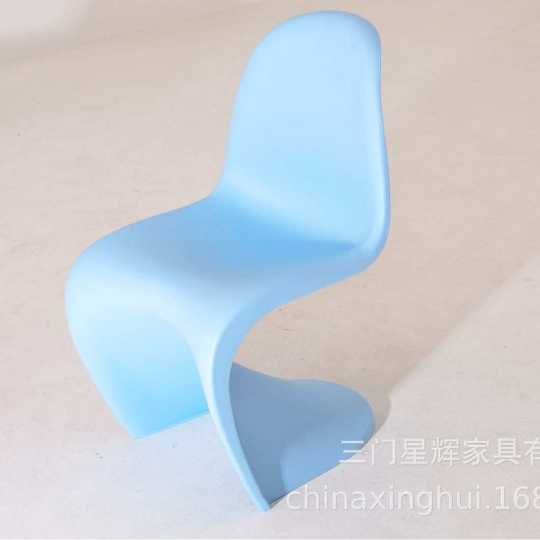 儿童 靠背创意潘东椅设计师时尚餐椅摄影道具简约现代塑料S椅子