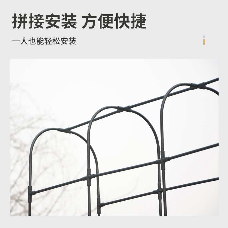 枝晓 U型爬藤架种植箱套装瓜果蔬菜拼接式爬藤花架植物攀爬支撑架