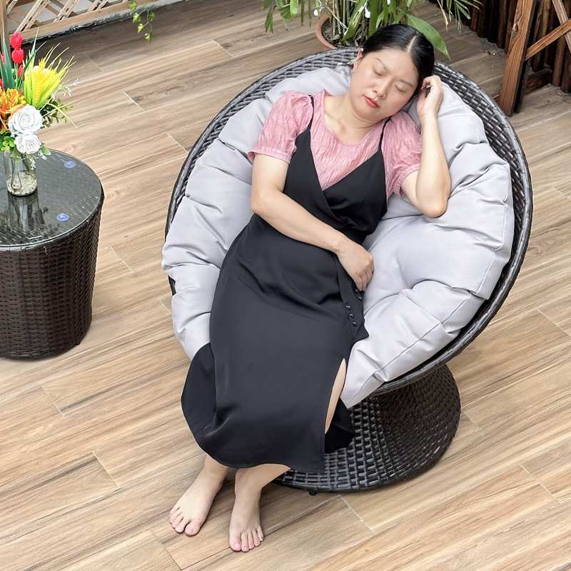 户外转椅藤编阳台藤椅庭院花园小桌椅子布置茶几三件套组合藤艺