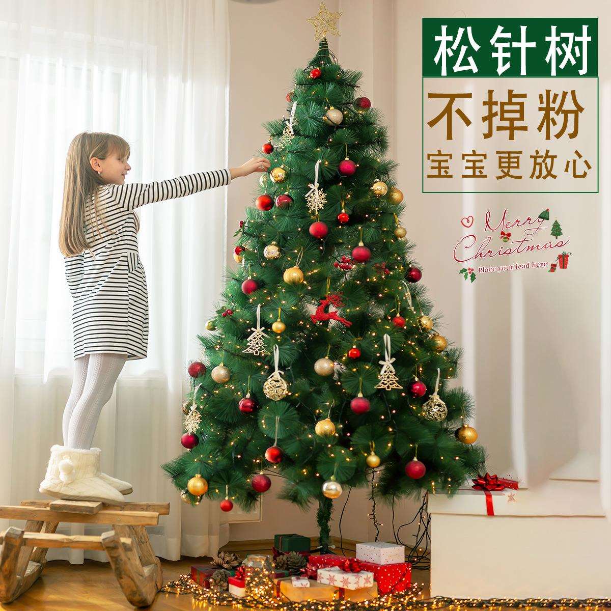 圣诞树不掉粉套餐家用1.2/1.5/1.8/3米加密松针圣诞节大型装饰品