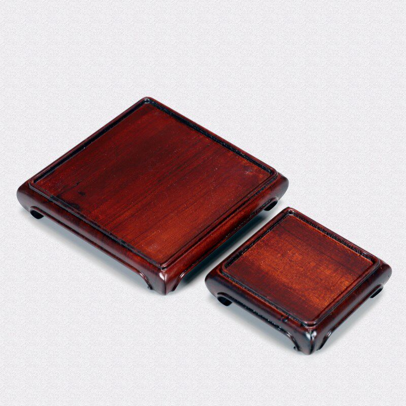 红木整料实木明式方形印章底座奇石玉石托架紫砂茶壶摆件盆景底座