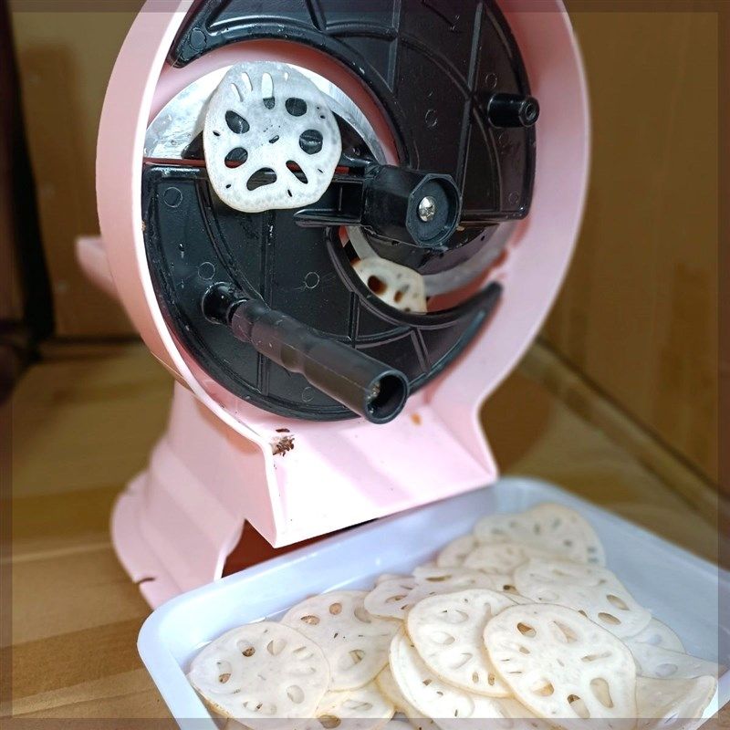 新款土豆片切片机莲藕柠檬手摇商用机器薯片藕片蔬菜奶茶店切片器