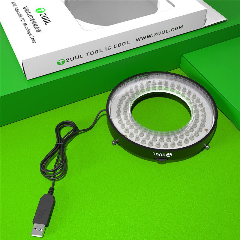 2UUL可调试LED显微镜光源灯 72灯珠窄边框高聚光不发烫黑色