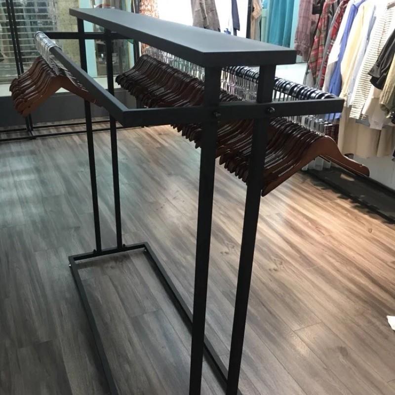 简约服装店中岛架落地展示架男女装童装双排中间货架双杠侧挂衣架