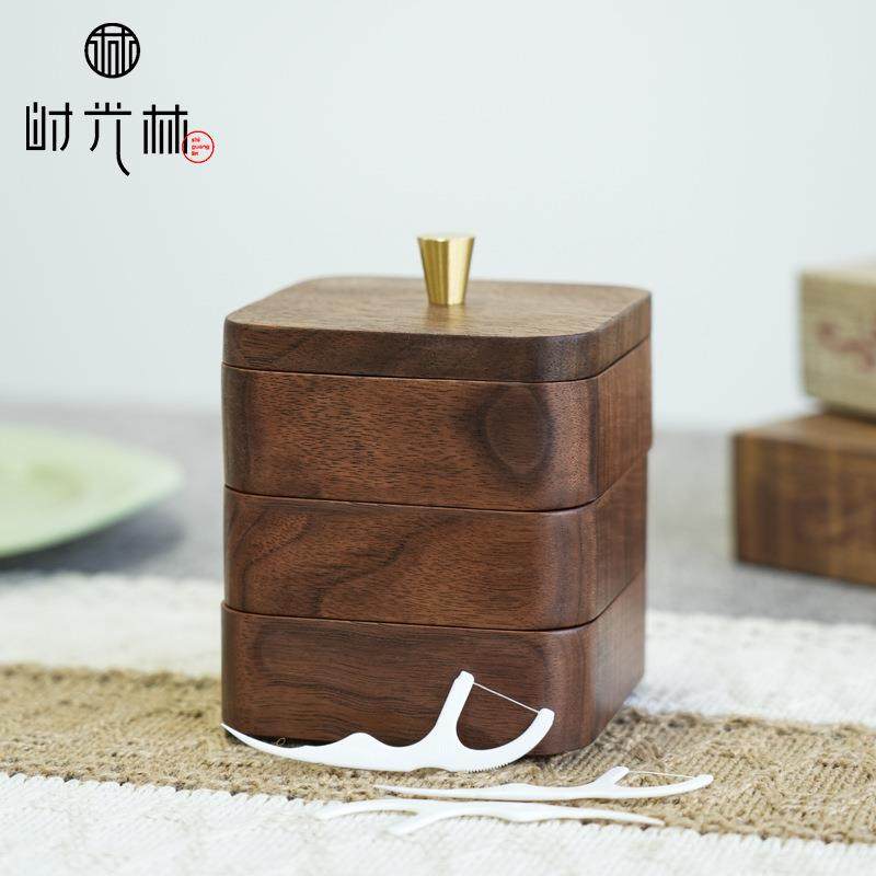 时光林|黑胡桃木牙线盒收纳高档棉签盒牙签盒家用个性创意实木,机械设备,其他机械设备,淘宝优惠券,粉丝福利购,淘宝优惠卷