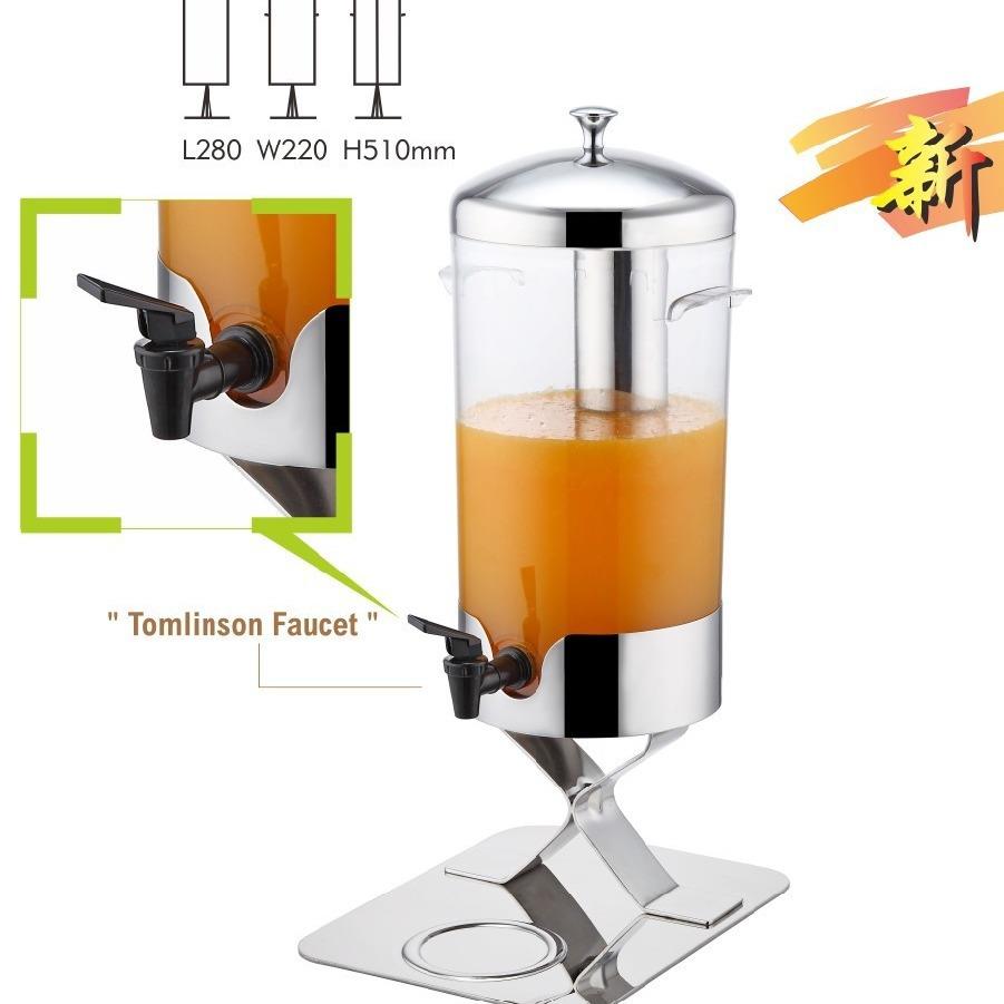 新力士不锈钢果汁鼎单头冷饮机自助餐牛奶果汁机5L