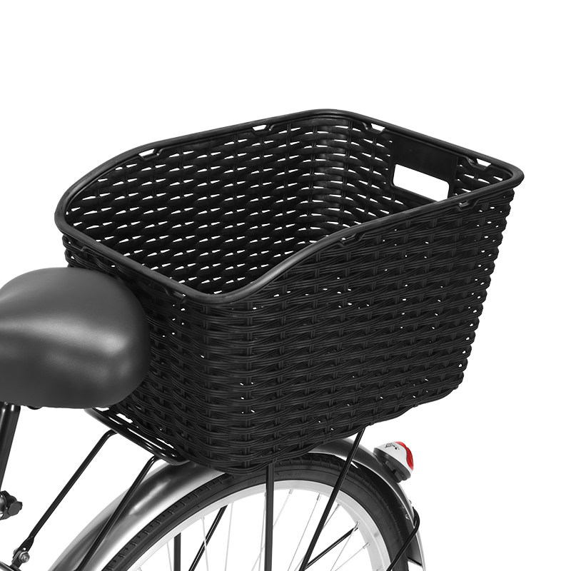 自行车后车筐车后蓝子后座架置物筐菜篮子后面装书包篓子加大框斗