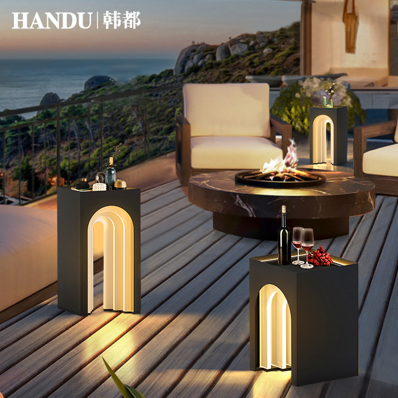 庭院灯太阳能户外灯露台置物桌灯别墅氛围灯花园装饰落地灯草坪灯