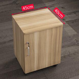 桌公下收纳文矮柜移动柜办柜子【X45单带锁落地件柜可放保险箱单