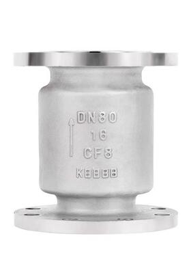 靖镜阀304不锈钢立0式法门YRJ兰止回阀H42W-1/16/25/40/604/10P高