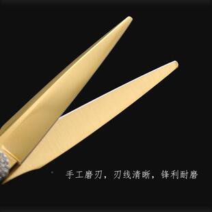 .0英寸6色牙美发理发剪刀金套装 戒子剪刀钻石螺丝平863剪厂家