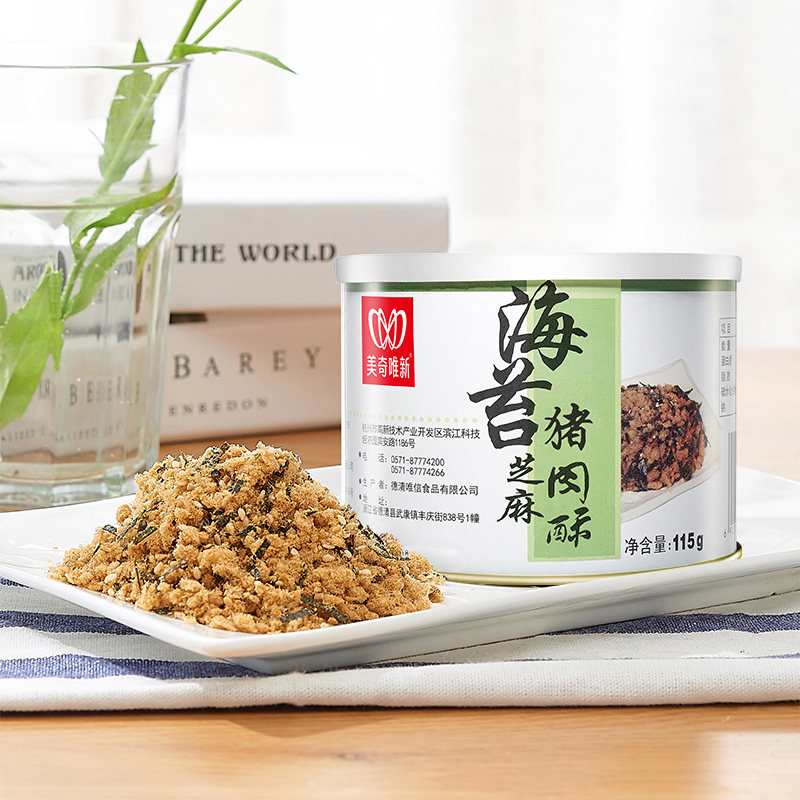 美奇唯新海苔芝麻猪肉酥115g图片