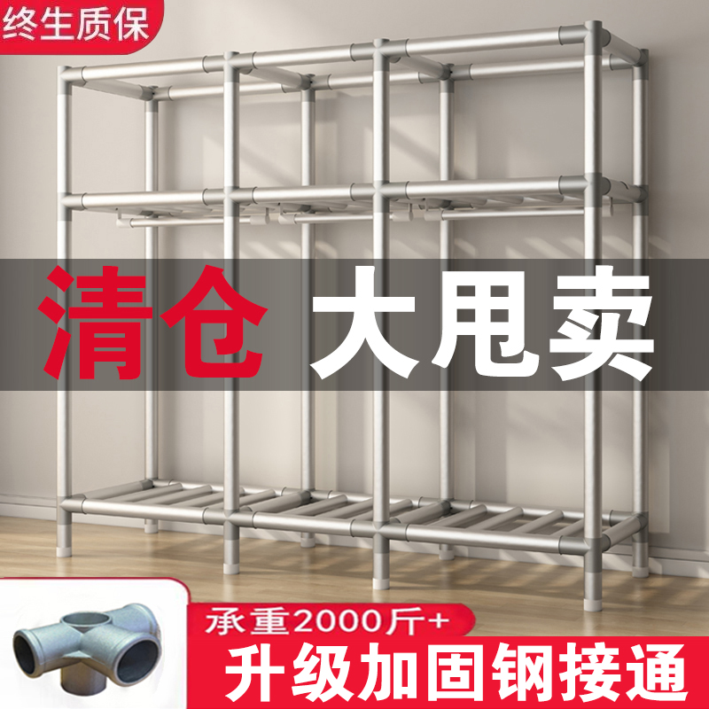 布衣柜家用卧室组装全封闭简易衣柜出租房用全钢架加厚加粗收纳橱