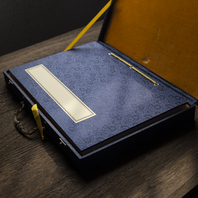 精装仿古书宗谱宣纸珍藏手工宣纸锦绫布家谱册族谱册本精装印谱家