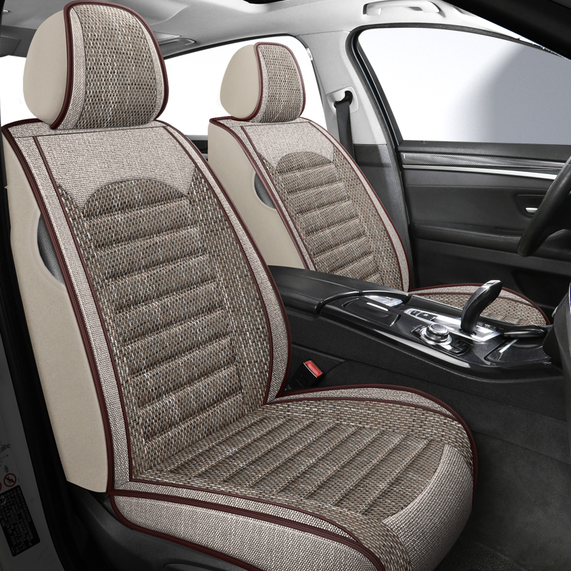 女士布艺汽车座套全包女神款车内亚麻坐垫四季通用女生防脏座椅套
