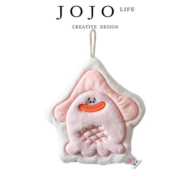 JOJOS L. PD.bound.多巴胺大排档珊瑚绒擦手巾厨房挂式  粒界