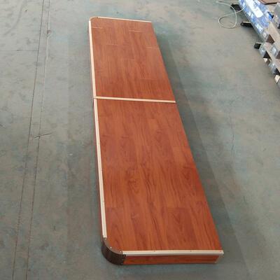 教教学地台讲圆台站台教学钢木质角斜角教地室台师0914舞台讲台