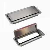 欧斯桌电面铝合金穿穿线盒视柜线特孔OTS 35盖板电脑桌过线孔毛刷