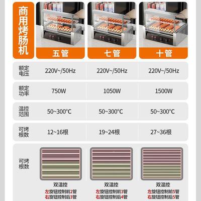 商款新烤肠机热狗机用摆摊全EII自动烤香肠小型家用台烤式火腿肠
