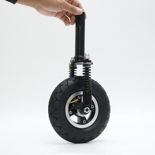 电动车滑板车配件迷你小海豚改装前叉8寸轮胎28弹簧减震器