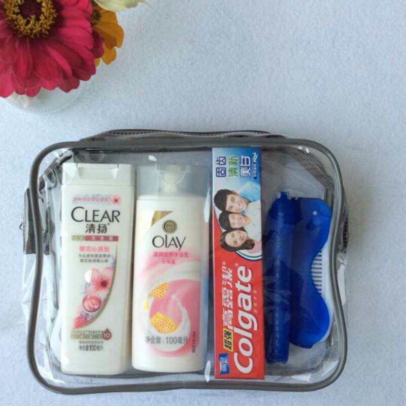 旅行洗漱套装十天用量旅游男女便携包pvc拉链透明加厚包收纳包邮