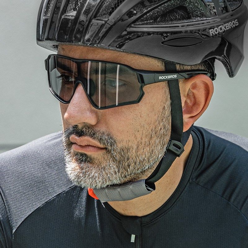 洛克兄弟骑行眼镜防雾变色日夜用防风沙山地公路自行车近视风镜