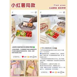 保鲜盒带盖饭盒可微波炉加热上班族带饭餐盒密封便当盒塑料道