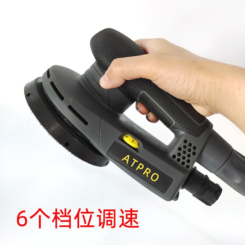 5寸6孔电动干磨机砂纸机汽车钣金喷漆打磨抛光无刷手持圆形磨光机