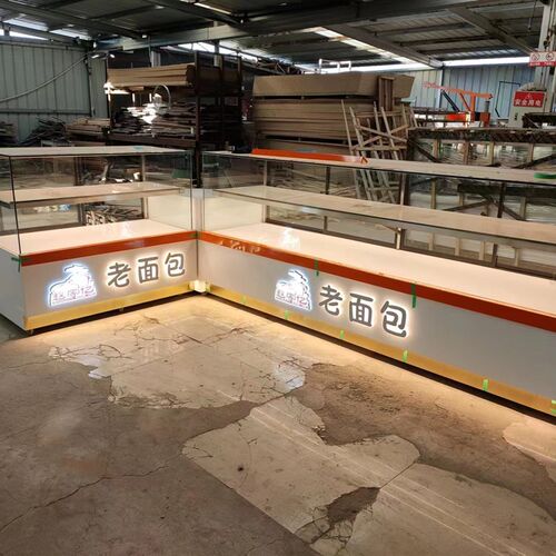定制面包展示柜实木糕点柜台展柜蛋糕中岛柜烘焙金架边柜玻璃商用
