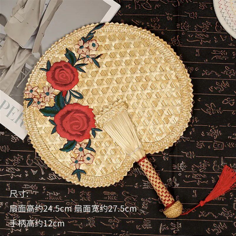 麦杆扇老式手工蒲扇夏季纳凉驱蚊手摇扇子手工编织扇