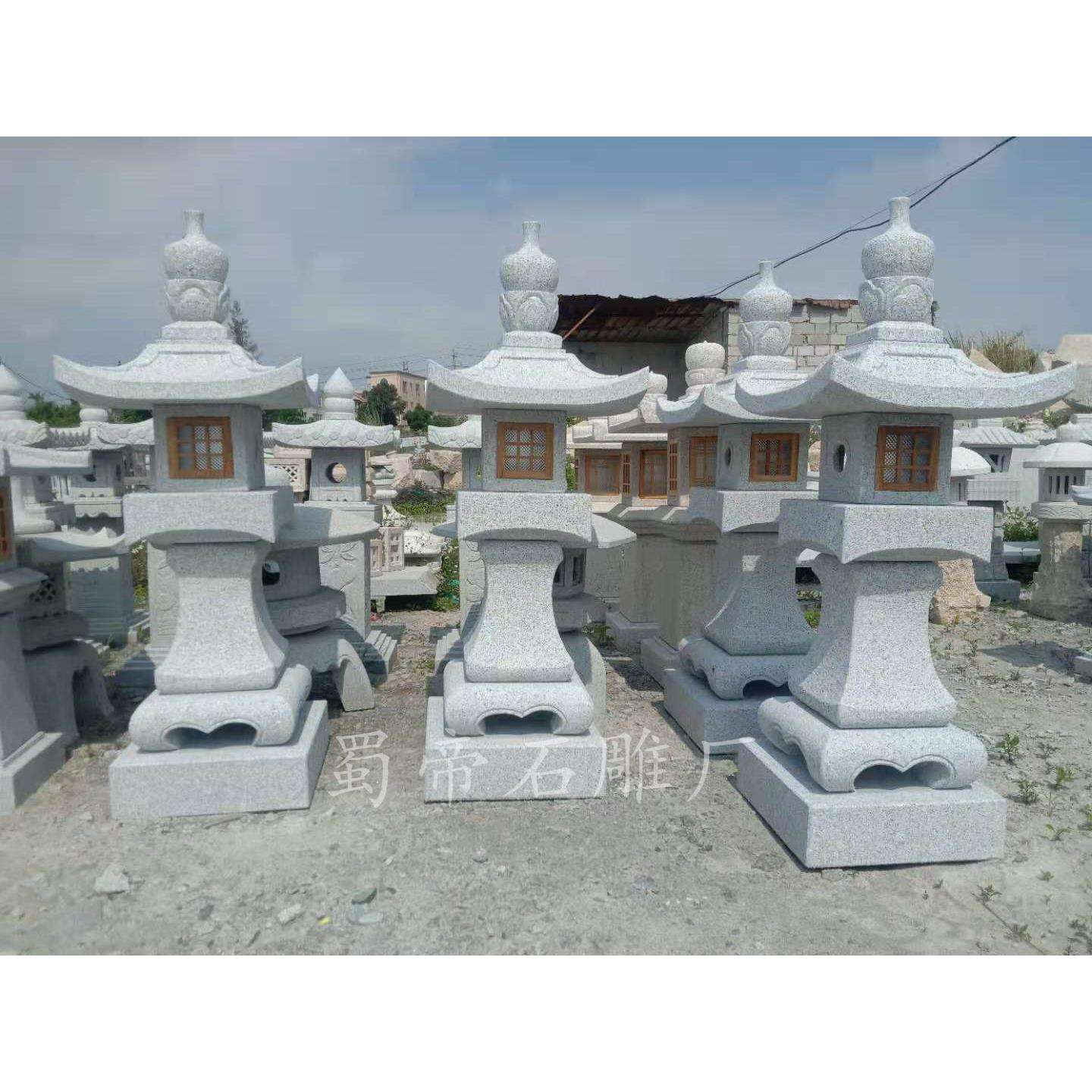 石灯笼园林仿古石雕石灯笼中式落地灯日式庭院装饰石头灯