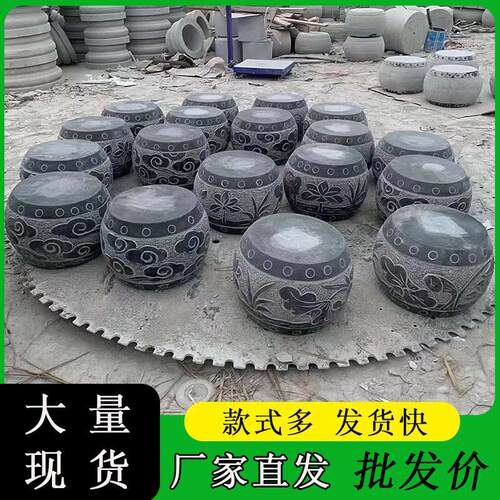 青石柱墩石仿古庭院柱基石空心柱脚石庭院石柱墩寺庙底座柱墩石