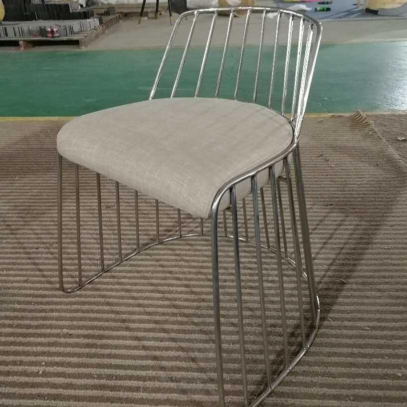 北欧轻奢铁丝椅凳，不锈钢凳子铁线工艺品家具佛山铁丝椅出口厂家