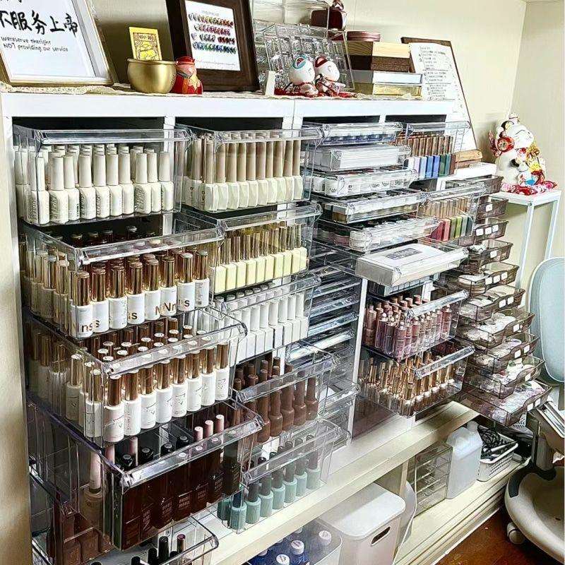 a4文件柜抽屉式样品整理柜美甲彩妆甲油胶平底收纳柜蛋糕店烘焙柜