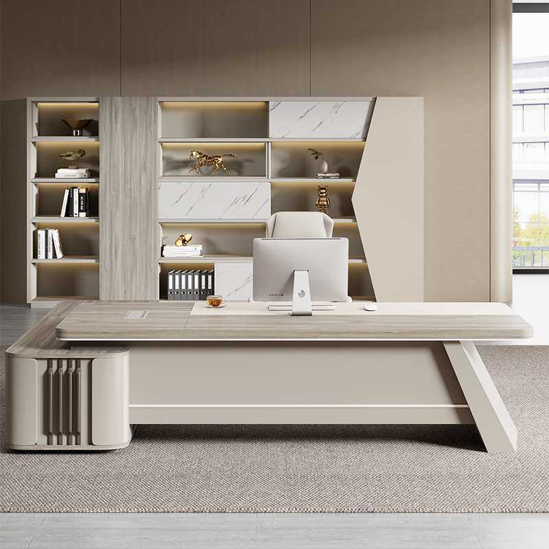 轻奢老板桌椅组合简约现代董事长办公室单人大气班台经理桌子家具