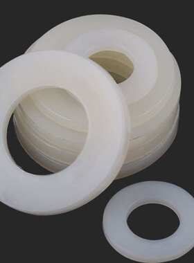 厂家现货 PA66尼龙垫片 白色PA66平垫  塑胶垫圈 塑料垫片介子