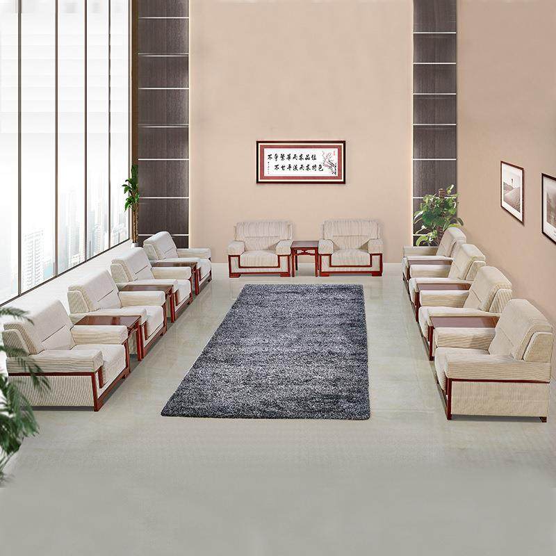 中式办公沙发组合西皮商务接待会客沙发时尚客厅办公室沙发8707