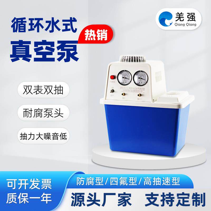 SHZ-DIII型循环水真空泵 无油静音实验室防腐抽气泵 双表双头抽气