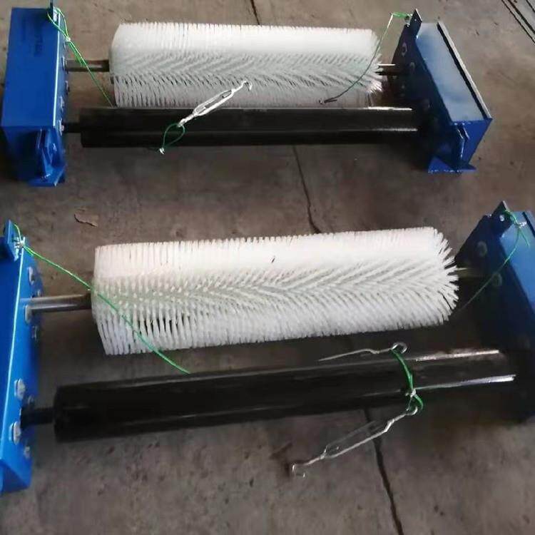 输送带用旋转滚刷清扫器电动无源被动款B800/1000/1200不锈钢丝刷