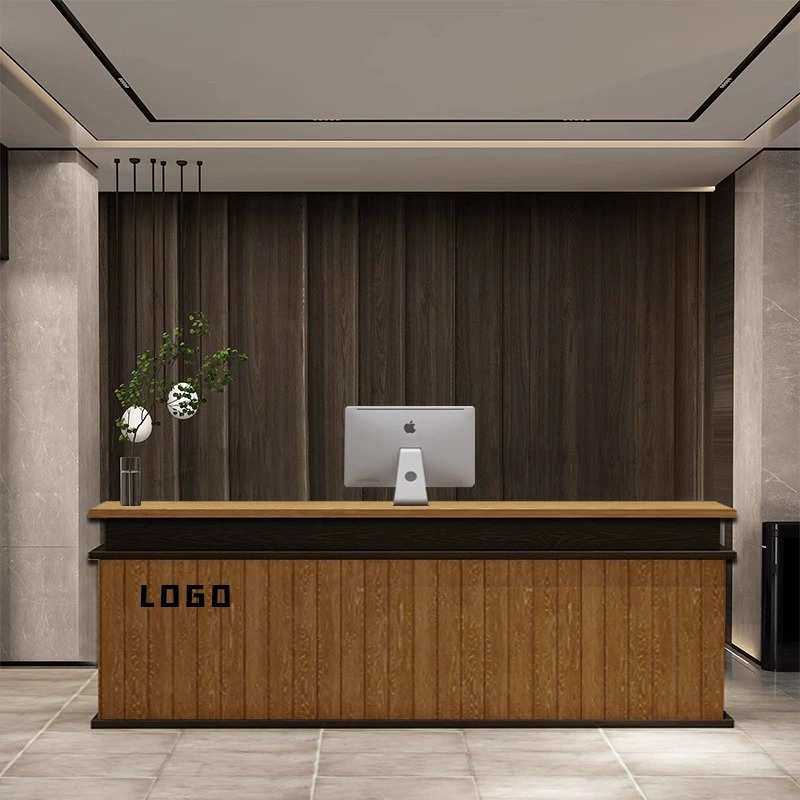 工业风餐厅饭店柜台小型复古收银台吧台酒馆清吧前台转角logo