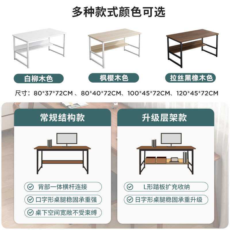 宿舍出租房小桌子学生女生卧室家用简洁学习书桌办公电脑桌易安装