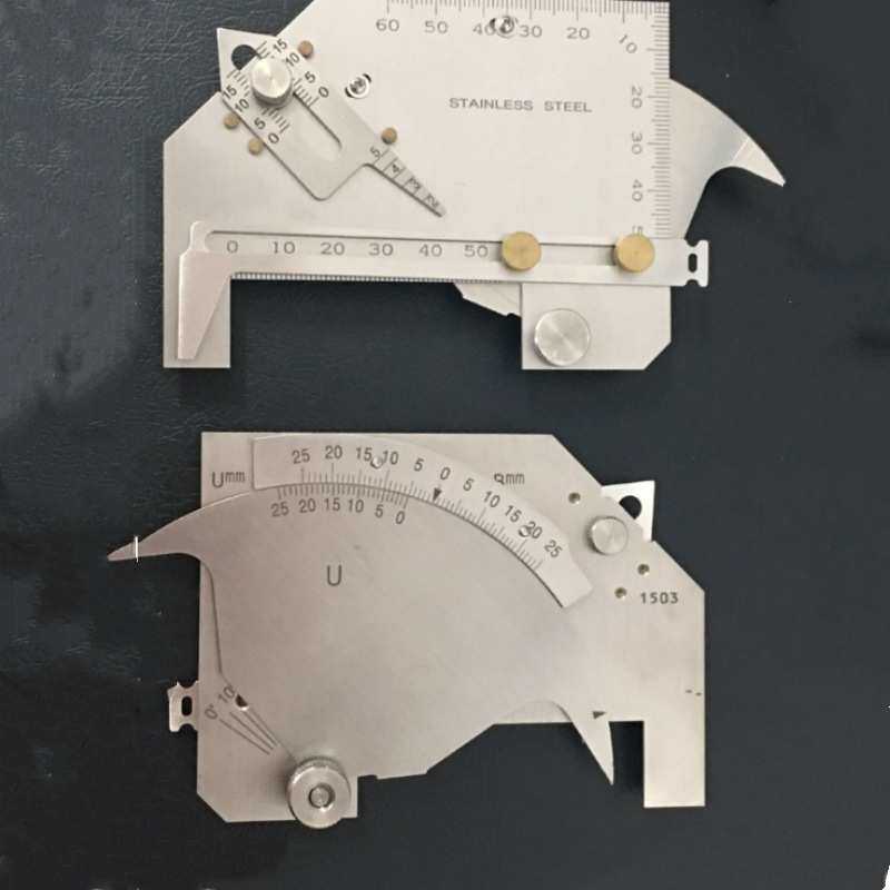 WGU-8M不锈钢焊缝规焊接角度规凸型焊脚高度检验尺破口角度焊接规