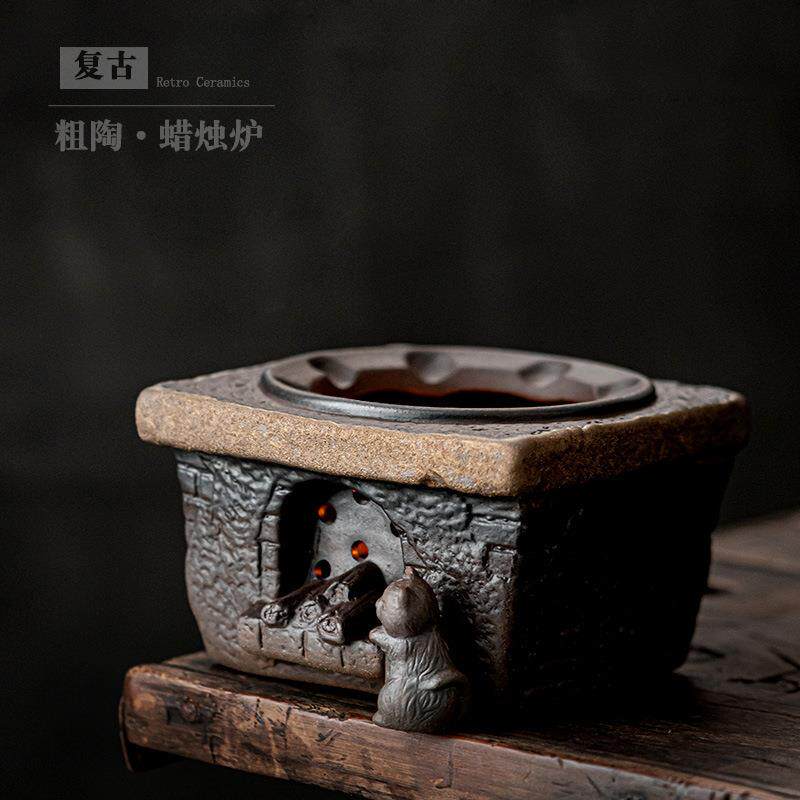 粗陶焙茶炉陶瓷烤茶炉醒茶器提香暖茶熏茶茶具单配件烘焙温茶炉