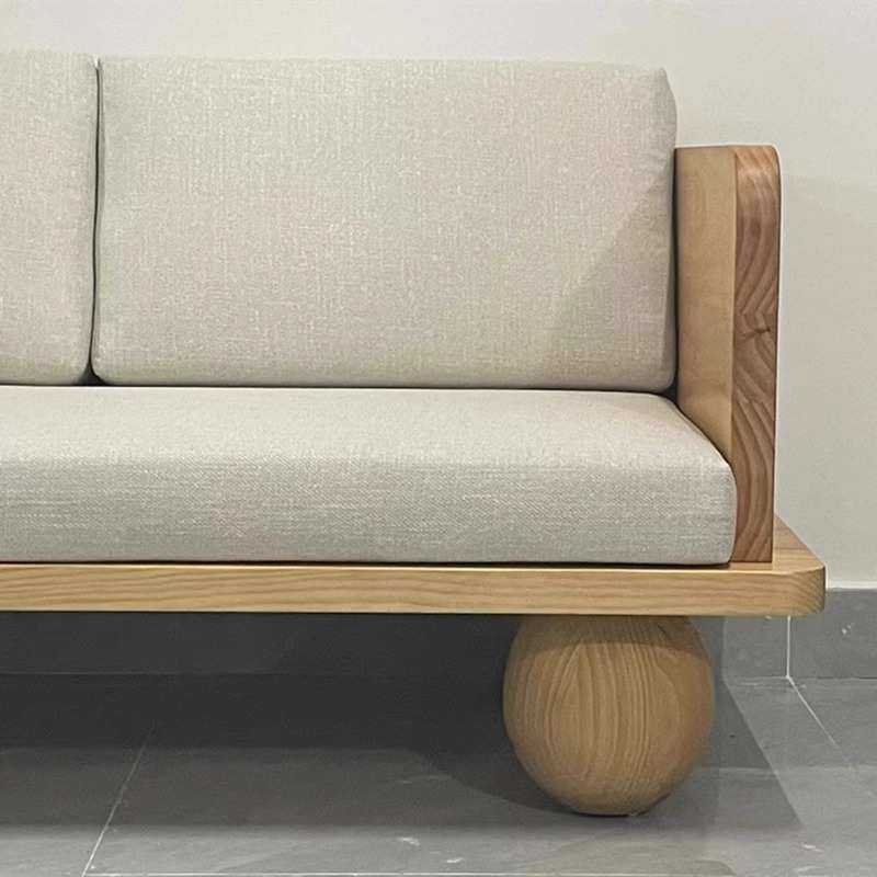 北欧小户型日式实木沙发简约客厅布艺拆洗民宿原木三人组合现代