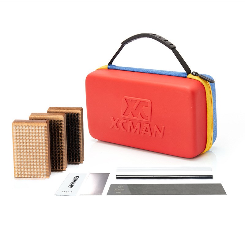 XCMAN滑雪板打蜡刷子套装单双板修边修刃保养护理套装马毛尼龙刷