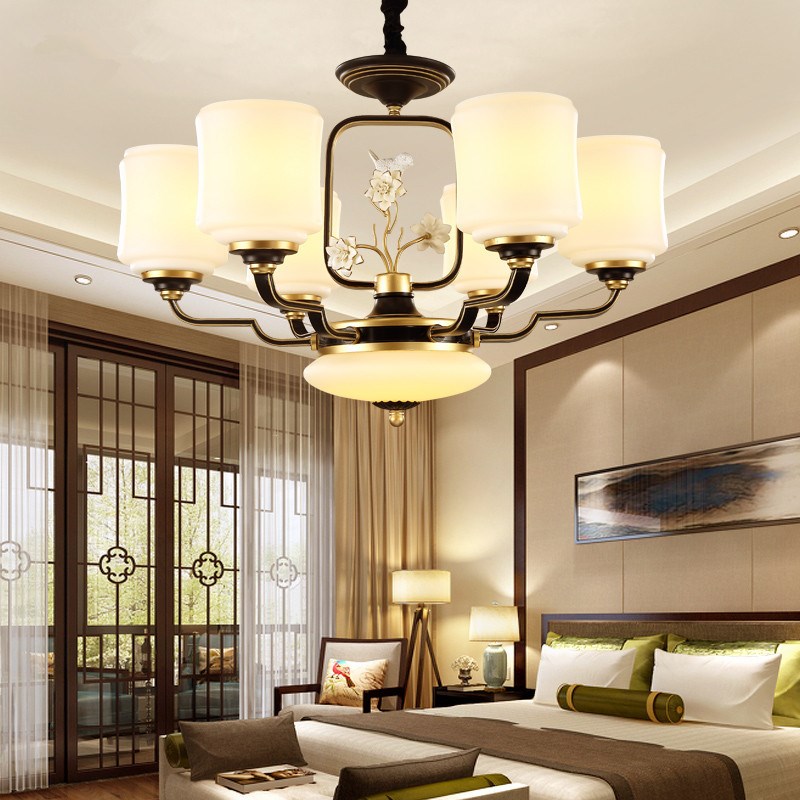 新中式吊灯6头8头大气客厅灯古典现代中式餐厅吊灯复古中国风12头