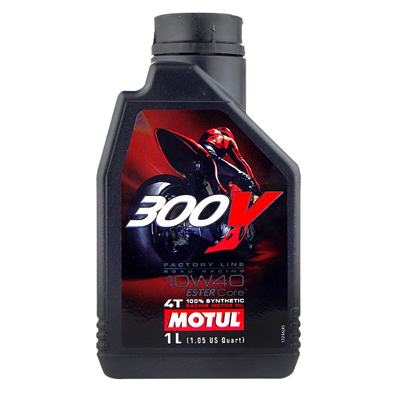 摩特机油 300V 4T 10W-40 SN MA2 法国进口酯类全合成 摩托车机油