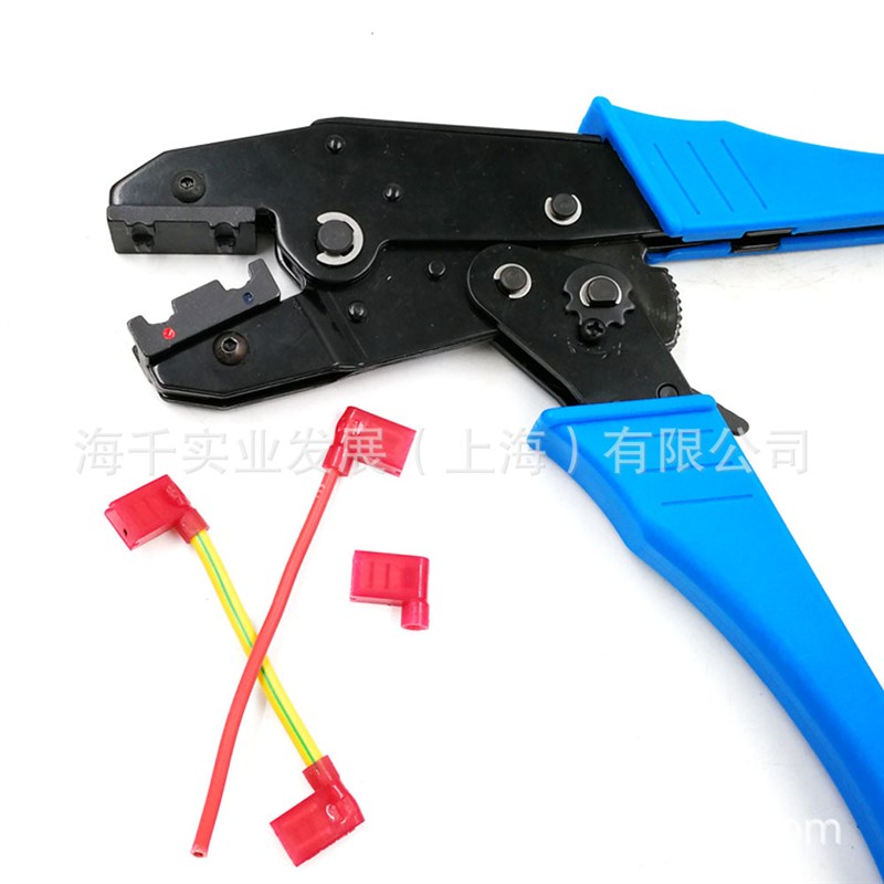 90度旗形端子压接钳LX-07FL/0506FL弯头6.3,4.8插簧端子压紧工具